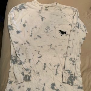 Marble print long sleeve shirt